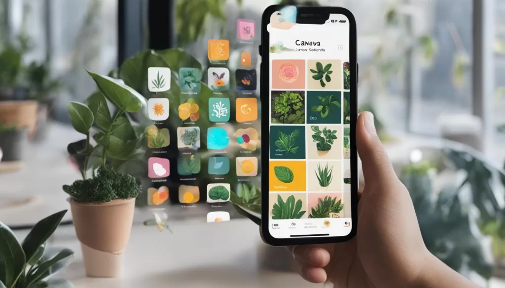 Canva Mobile - Adicionar Elementos
