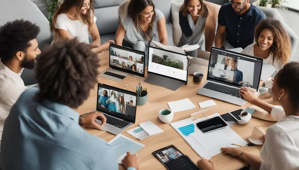 Canva Pro - Funcionalidade de colaboração em equipe