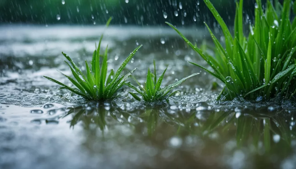Pincéis de gotas de chuva
