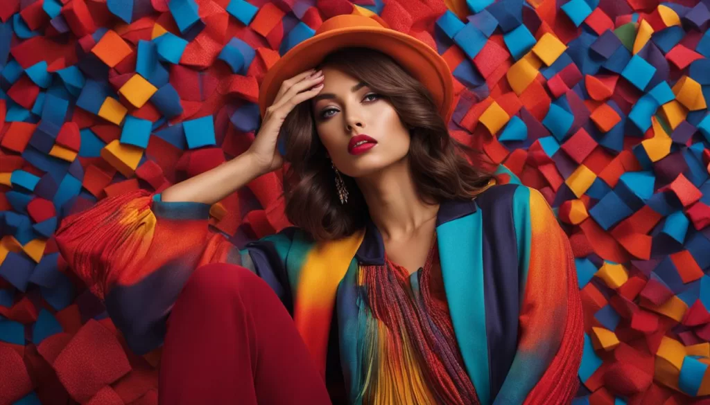 Harmonização de cores e texturas na fotografia de moda
